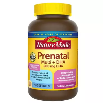 БАД для беременных Nature Made Prenatal Multi + Dha, 150 капсул