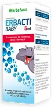 БАД ERBACTI BABY, Пробиотик для детей, 5 мл Erbafarm