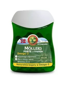 БАД Moller's Forte - БАД с рыбьим жиром Омега-3, 60 капсул Inna Marka