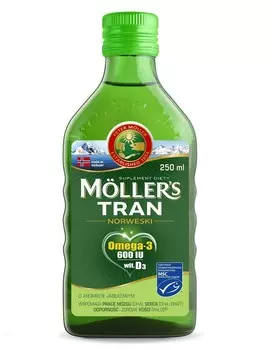 БАД, Orkla, Moller's Масло печени норвежской трески, яблоко, 250 мл Inna Marka
