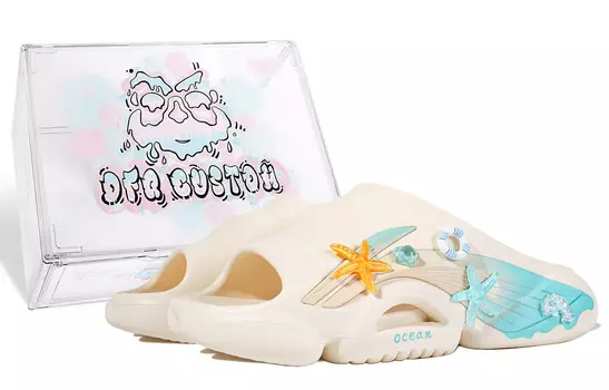 Badfive 1 Шлепанцы женские Синие/желтые/белые Lining