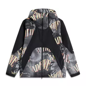 Badfive Тренчкот мужской черный с принтом Lining, черный