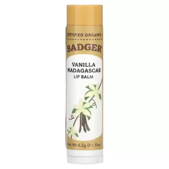 Badger, Бальзам для губ, мадагаскарская ваниль, 4,2 г (0,15 унции)
