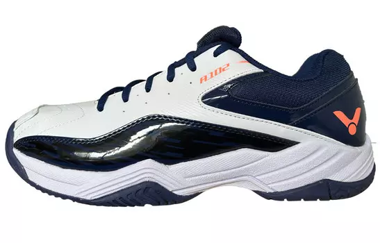 Бадминтонные туфли унисекс с низким верхом белого/темно-синего цвета Victor, белый