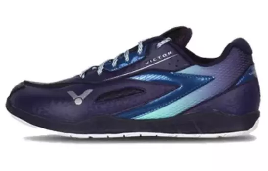 Бадминтонные туфли унисекс с низким верхом синего цвета Victor, синий