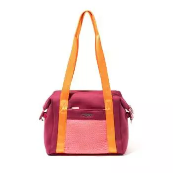 Baggallini Маленькая спортивная сумка через плечо на весь день, цвет Beet Red Colorblock