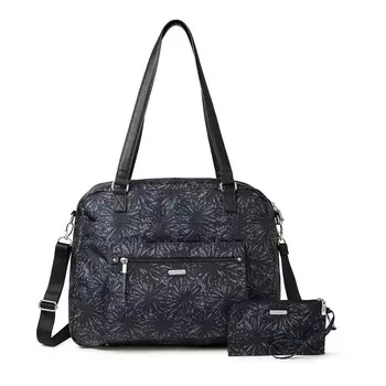Baggallini Overnight Расширяемая сумка для ноутбука с блокировкой RFID, цвет Midnight Blossom Print