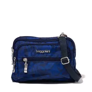 Baggallini Женская маленькая сумка через плечо Bagg с тройной молнией, цвет Nightfall Floral