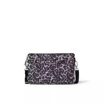 Baggallini - Женская мини-сумка The Only Mini Bag через плечо, цвет Grey Wild Cheetah