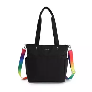 Baggallini Женская повседневная большая сумка Carryall, цвет Onyx Rainbow Pride