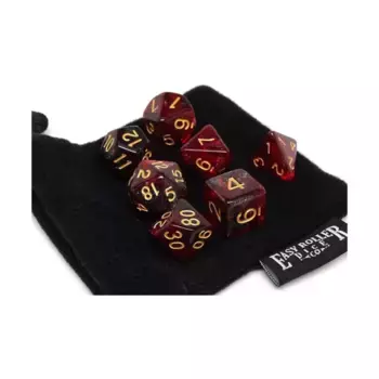 Багровая звездная пыль с золотом (7), Dice - 7 Piece Poly Sets - Galaxy/Stardust (Easy Roller Dice)