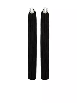 Бахромчатые серьги Jil Sander, серебряный
