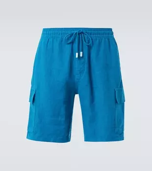 Байе льняные карго-шорты Vilebrequin, Peacock