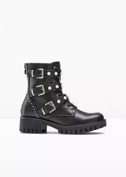 Байкерская ботинки Bodyflirt, черный
