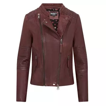 Байкерская кожаная куртка для дели Infinity Leather, бургундия
