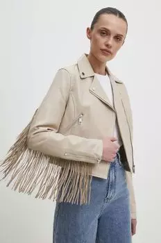 Байкерская куртка Answear Lab, бежевый