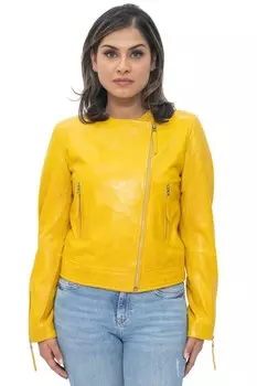 Байкерская куртка без воротника padova Infinity Leather, желтый