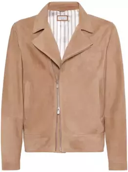 Байкерская куртка Brunello Cucinelli, коричневый