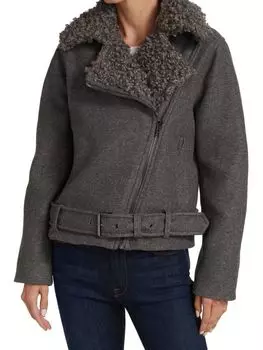 Байкерская куртка dh New York с отделкой из искусственного меха sky, dark heather