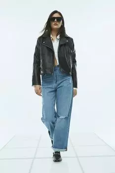 Байкерская куртка H&M, черный