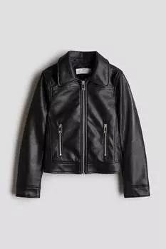 Байкерская куртка H&M, черный