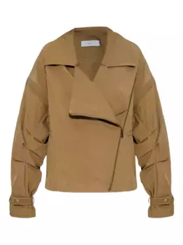 Байкерская куртка Harper с диагональной молнией IRO, коричневый