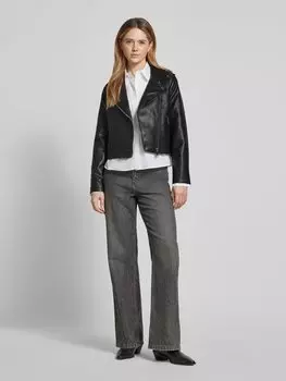 Байкерская куртка из искусственной кожи, модель «Acomy» B.Young, черный