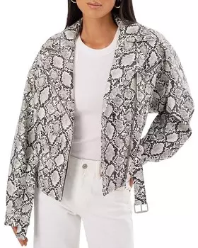 Байкерская куртка из искусственной кожи с поясом LAMARQUE, мультиколор