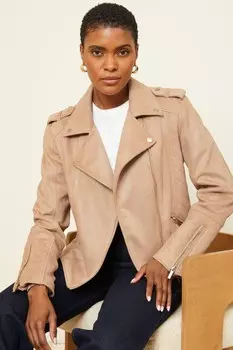 Байкерская куртка из искусственной замши Love & Roses, коричневый