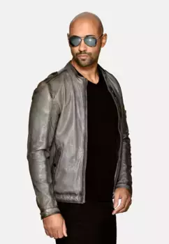 Байкерская куртка JCC "31020347", серый