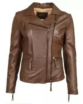 Байкерская куртка JCC "7080-3", коричневый
