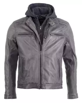 Байкерская куртка JCC "993", серый