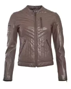 Байкерская куртка JCC "AW15-L11", коричневый