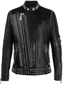 Байкерская куртка Rockstud Philipp Plein, черный