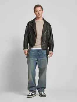 Байкерская куртка с карманами на молнии модель 'EATON' Jack & Jones, черный