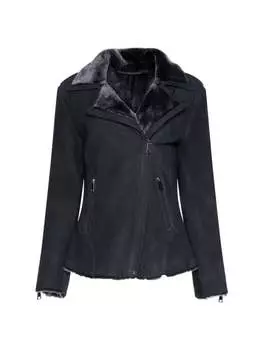 Байкерская куртка WOLFIE FURS из овечьей шерсти made for generation collection, silver