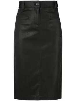 Байкерская юбка-карандаш TOM FORD, черный