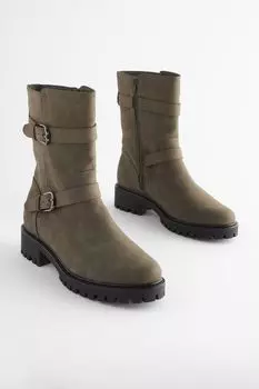 Байкерские ботильоны с пряжкой Forever Comfort Next, зеленый