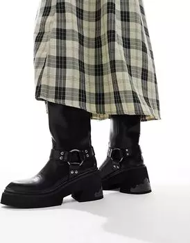 Байкерские ботинки черного цвета Buffalo