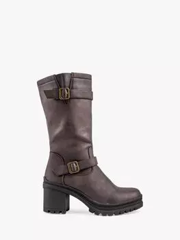 Байкерские ботинки до середины икры Vegan Chaga V.GAN, коричневый