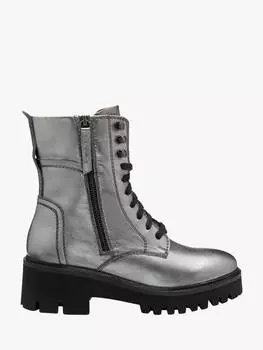 Байкерские ботинки leith из натуральной кожи на шнуровке Ravel, цвет Pewter