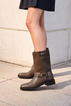 Байкерские ботинки миди Forever Comfort Gaucho Next, коричневый