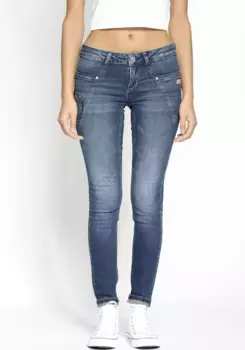 Байкерские джинсы GANG "94Nele Biker", цвет Dark Authentic Wash