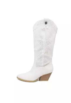 Байкерские сапоги Queen Helena, белый