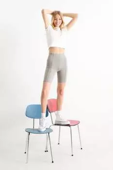 Байкерские шорты Clockhouse, серый