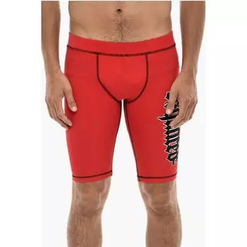 Байкерские шорты GOTHIC с логотипом Dsquared2, Red
