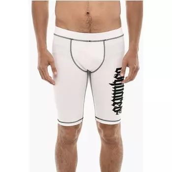 Байкерские шорты GOTHIC с логотипом Dsquared2, White
