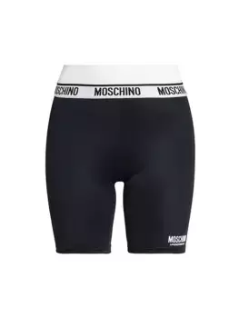 Байкерские шорты с логотипом Fantasy Moschino, черный
