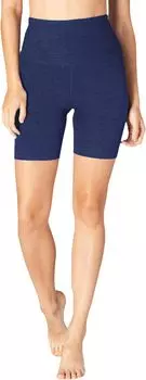 Байкерские шорты с высокой талией Spacedye Beyond Yoga, цвет Nocturnal Navy