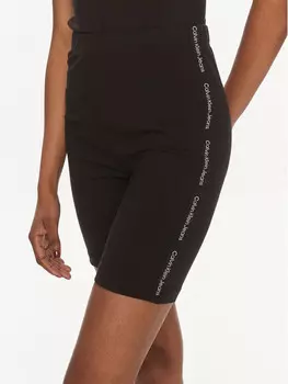 Байкерские шорты узкого кроя Calvin Klein Jeans, черный